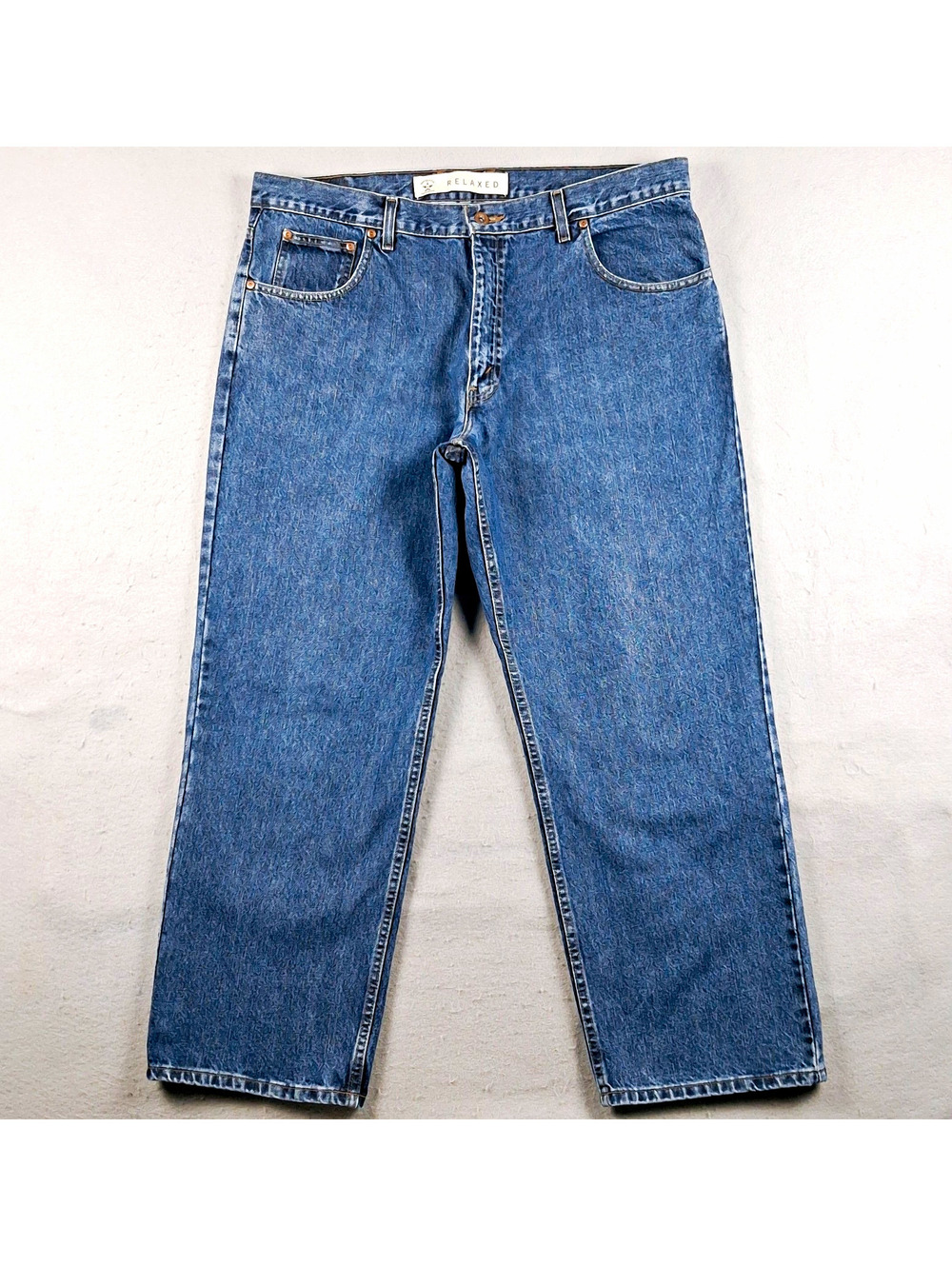 The Original Arizona Jean Co Mens Vintage Relaxed Fit Denim Blue Jeans 40x29